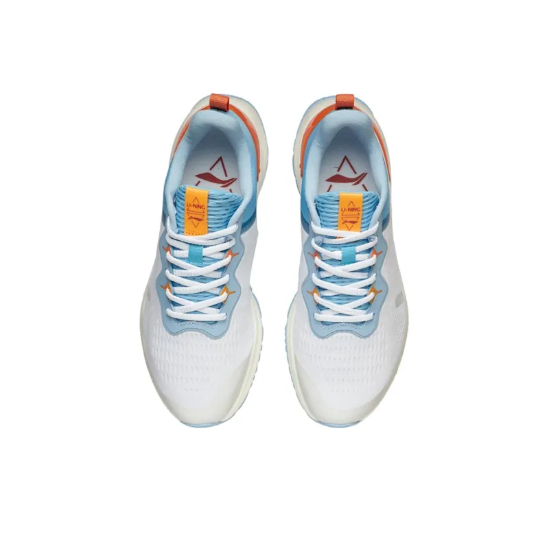 LINING YueYing Essential Running Shoes Men Low Top Standard White/New Aurora Blue/Xinjiang Blue-3