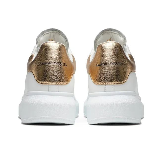 Alexander McQueen Oversized Sneaker 'White Light Gold' Women's-2