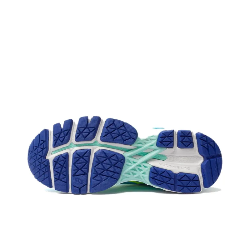 Asics Gel Kayano 22 Ice Blue Flash Yellow Blue Women's-5