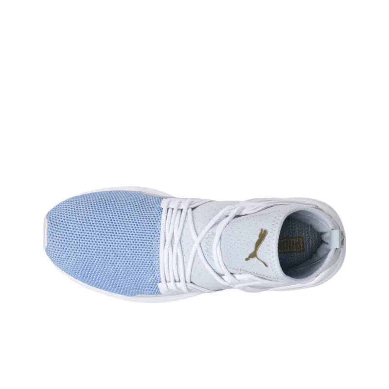 PUMA B.O.G. Limitless Hi Denim Anti-Slip Wear-Resistant Low-Top Running Shoes Women's White Blue-3