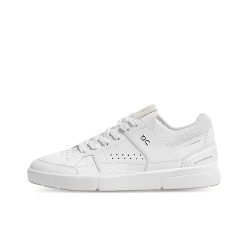 On ClubTHE ROGER Coverage Slip-Resistant Balance Lightweight Low-Top Skateboard Shoes Women's All White-0