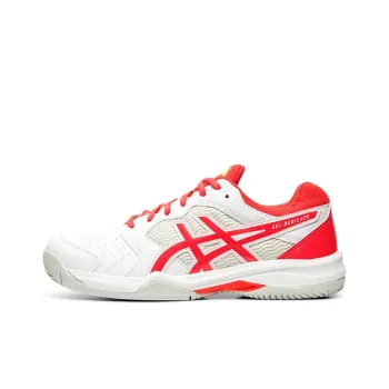 Asics Gel-Dedicate 6 Clay Wear-Resistant Low-Top Running Shoes Women's White Red