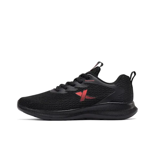 XTEP Lightweight Breathable And Wear Resistant Low Top Running Shoes Men's Black Red