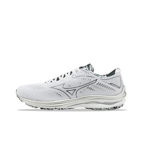 Mizuno Wave Rider 25 Running Shoes Men Low-Top Silver/Gray