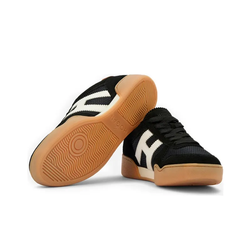 HOGAN H357 Stylish Skateboarding Shoes Women's Brown Black-4