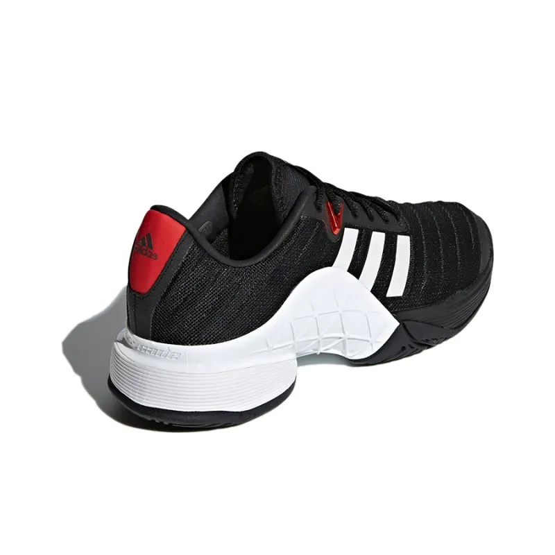 Adidas Barricade 2018 Abrasion-Resistant Low-Top Tennis Shoes Men's Black White-3