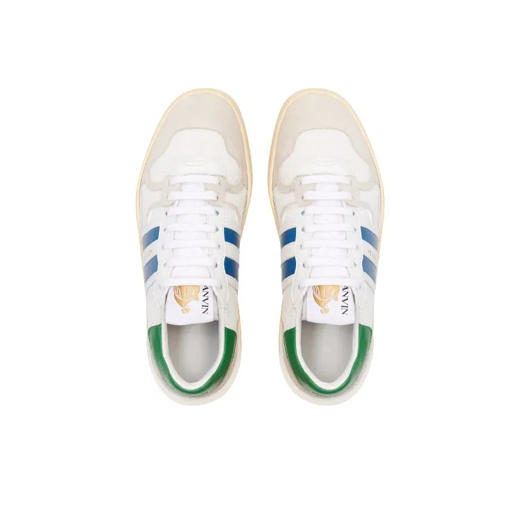 Lanvin Leather Clay Low Top Stylish Skateboarding Shoes Women's White-4