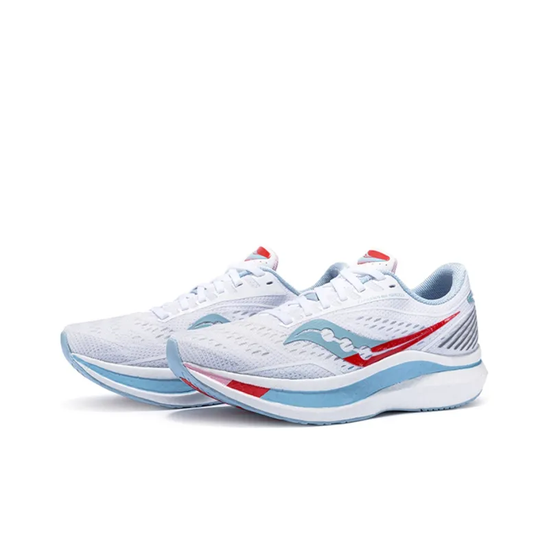 Saucony Endorphin Speed 1 Cushioning Anti Slip Wear Resistant Breathability Low Top Running Shoes Women's White Pink-2