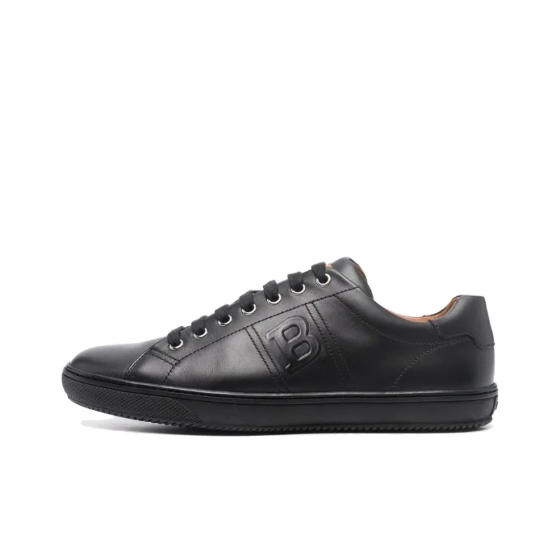 BALLY Skateboard Shoes Men Low Top Black-0