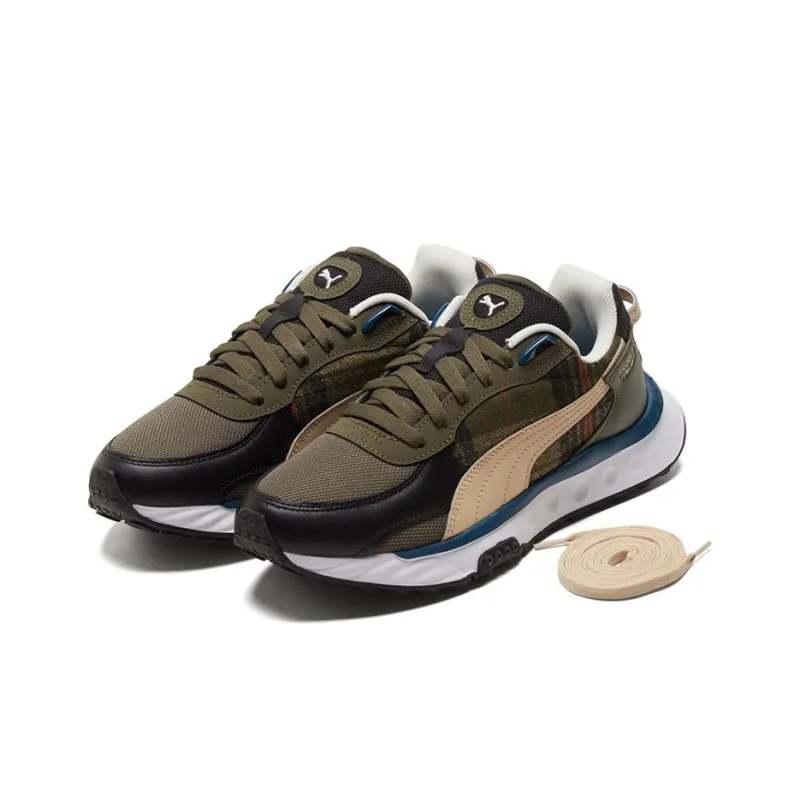 PUMA Wild Rider Flannel 'Green Blue'-2