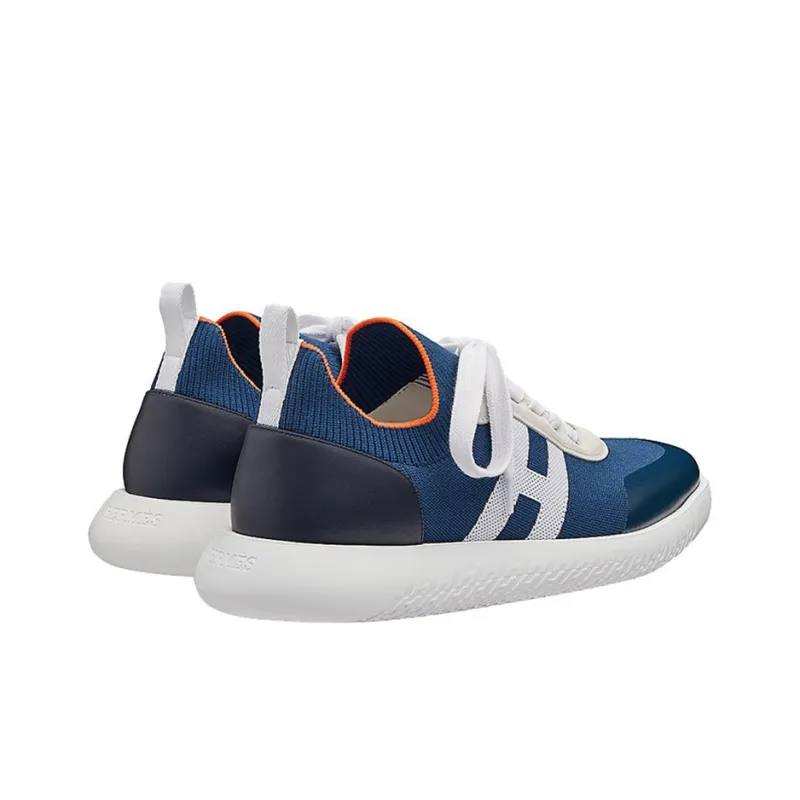 HERMES Crew Anti-Slip And Wear-Resistant Lightweight Low-Top Casual Shoes Men's Blue White Black-3