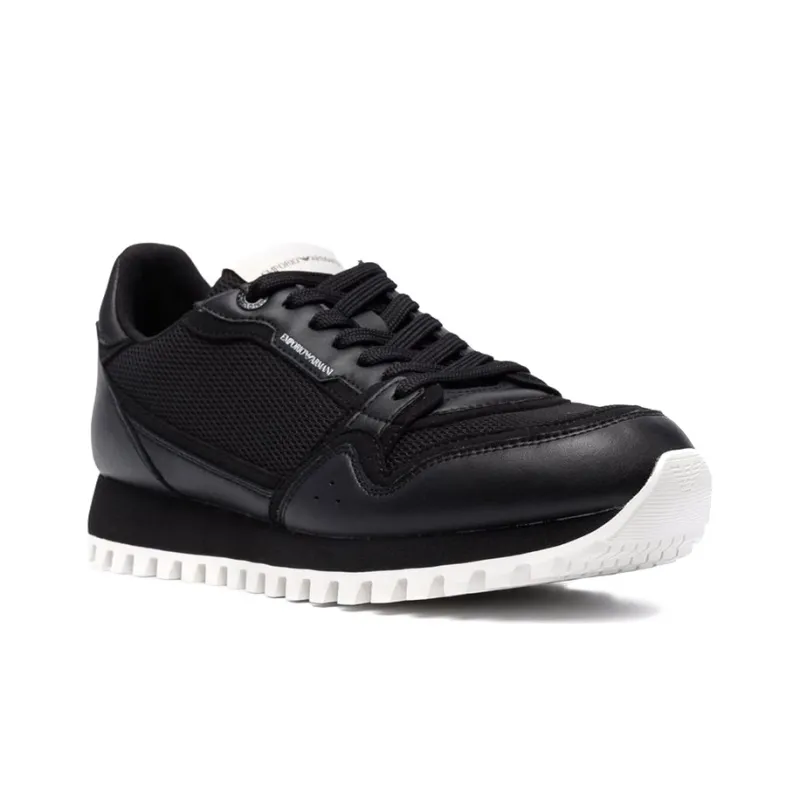 EMPORIO ARMANI Low Top Casual Shoes Men's Black-1