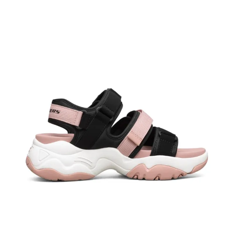 Skechers D'LITES Series Beach Sandals Women's Black/Pink-1