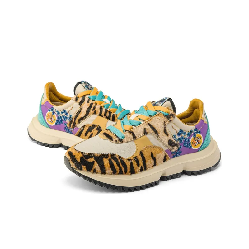 Kappa KAPPA Year Of The Tiger Collection Wear-Resistant Coverage Low-Top Running Shoes Unisex Silver Gray-4