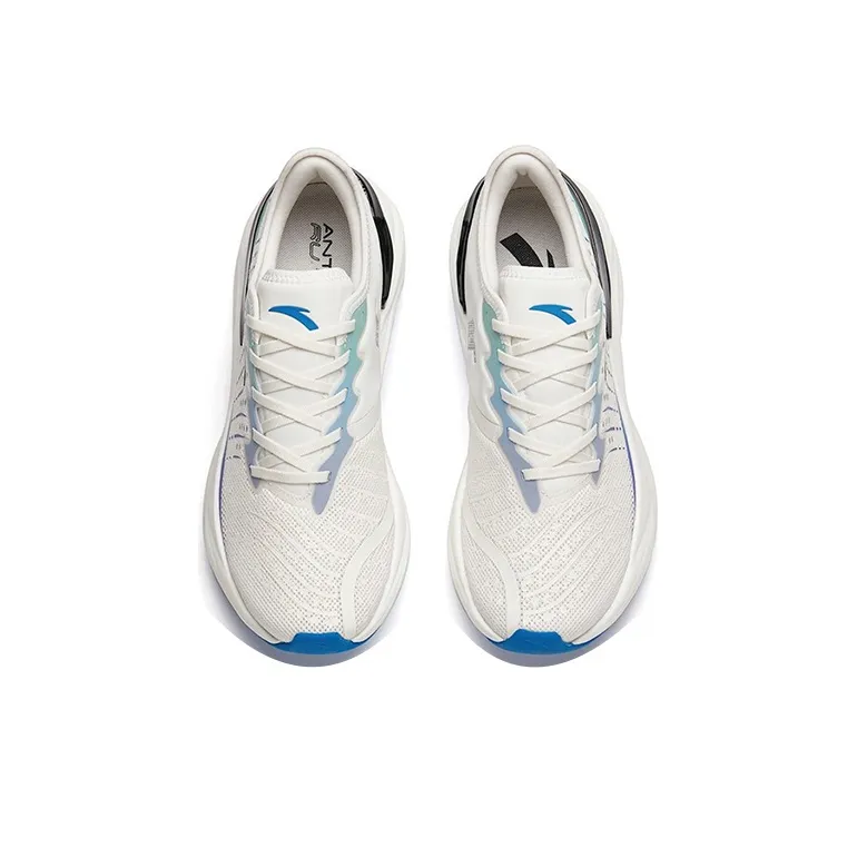 Anta Tron 2.0 Cushioning Anti-Slip Wear-Resistant Breathable Support Rebound Low-Top Running Shoes Men's Ivory White-2