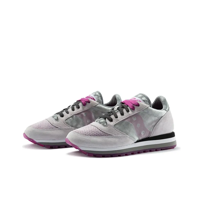 Saucony Jazz Triple Cushioning Anti Slip Wear Resistant Breathability Low Top Running Shoes Women's Light Pink-2