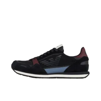 EMPORIO ARMANI Shock Absorbers With Slip Resistant And Abrasion Resistant Properties Low Top Casual Shoes Men's Black