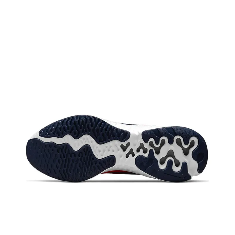Nike Renew Run 2 Cushioning Anti-Slip Wear-Resistant Breathability Low-Top Running Shoes GS Gray Red-5