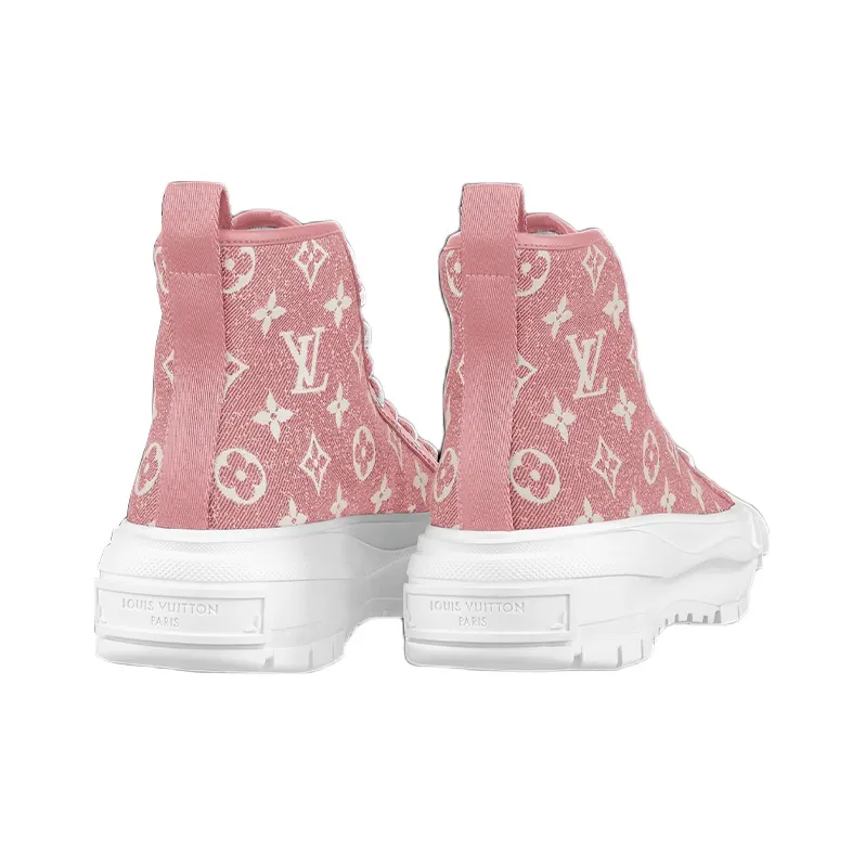 LOUIS VUITTON Lv Squad Ankle Sneakers 'Pink Monogram' Women's-2