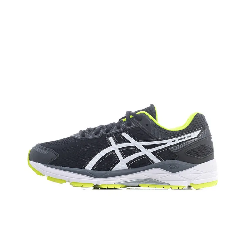 Asics Gel-fortitude 7 Wear-Resistant Low-Top Running Shoes Men's Black White 2E-Width-0