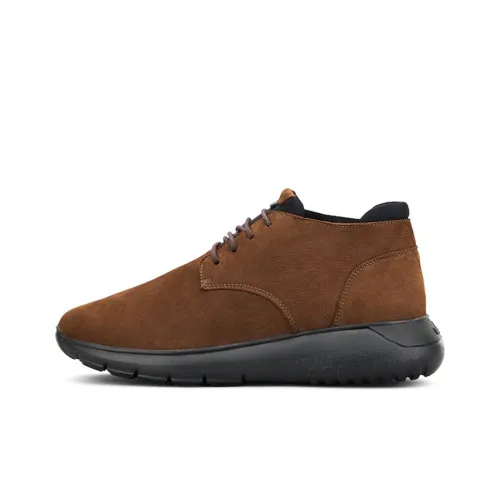 HOGAN Interactive³ Cushioned Anti-Slip Wear-Resistant Breathable Lightweight Mid-Top Casual Shoes Men's Brown