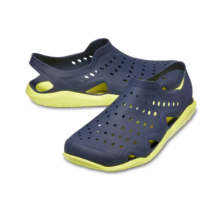 Crocs Swiftwater Clogs Men's Blue Green-3