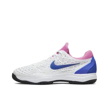 Nike Zoom Cage 3 Non-slip Lightweight Low-Top Tennis Shoes Unisex Blue White Pink