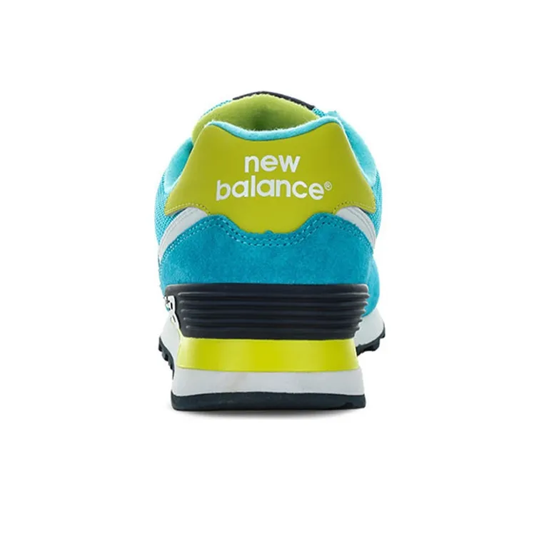 New Balance NB 574 Running Shoes Women's Low Top Blue/Yellow/Black/White-3