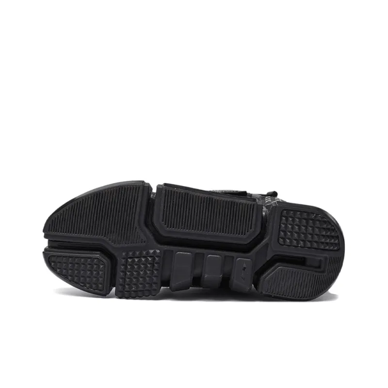 LiNing Futuristic Cushioned Anti Slip Wear Resistant Breathable Lightweight Low Top Sports Casual Shoes Women's Black-4