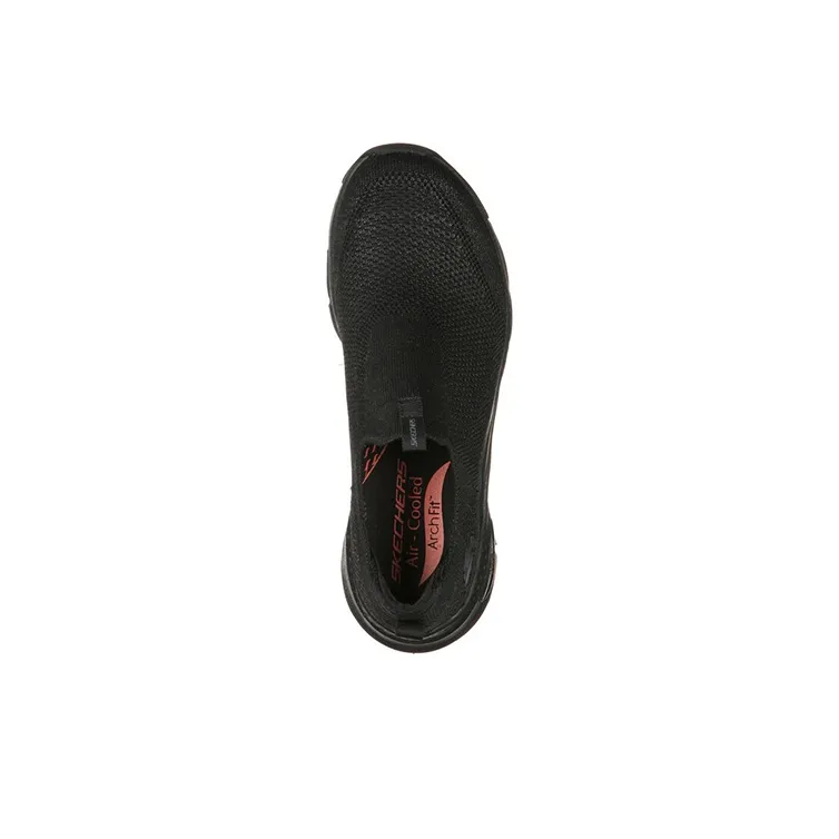 Skechers Arch Fit Keep It Up Cushioning Anti-Slip And Wear-Resistant Low-Top Casual Shoes Women's All Black-3