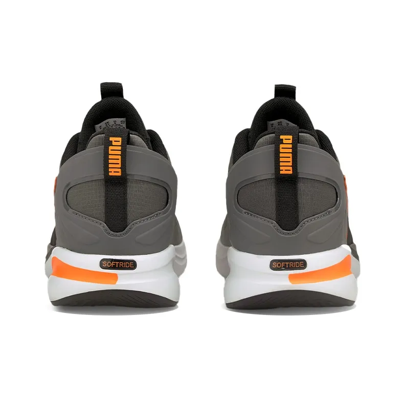 PUMA Softride Cushioned Anti-Slip And Wear-Resistant Lightweight Low-Top Running Shoes Men's Gray Orange-3