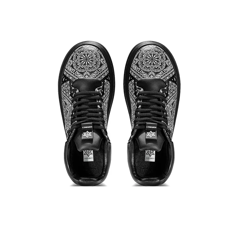 NORVINCY Stylish Skateboarding Shoes Unisex Black-3