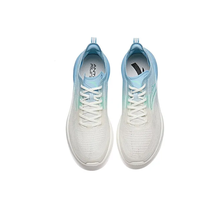 Anta Hydrogen Run III Cushioning Anti Slip Wear Resistant Breathability Low Top Running Shoes Men's White Blue-2