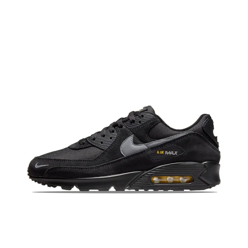 Nike Air Max 90 Black Yellow Strike Metallic Cool Grey-0