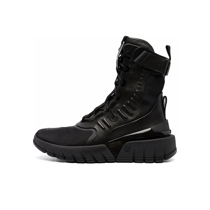BALMAIN Cushioning Lightweight Wear-Resistant Slip-Resistant High-Top Running Shoes Men's Black-0