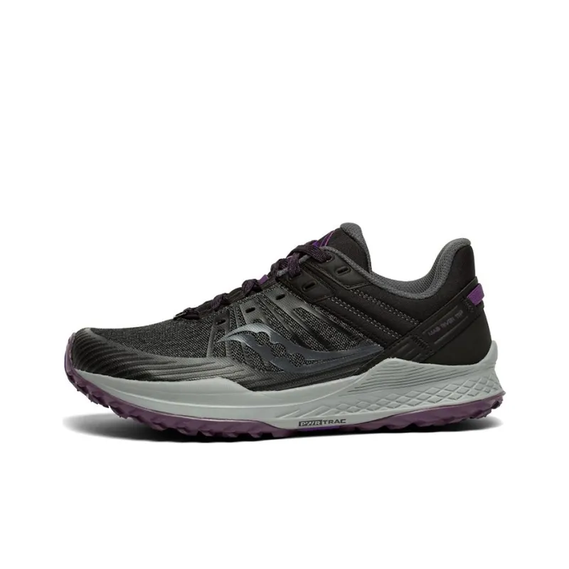 Saucony Mad River TR Turbulent Flow Low-Top Running Shoes Women's Gray Black-0