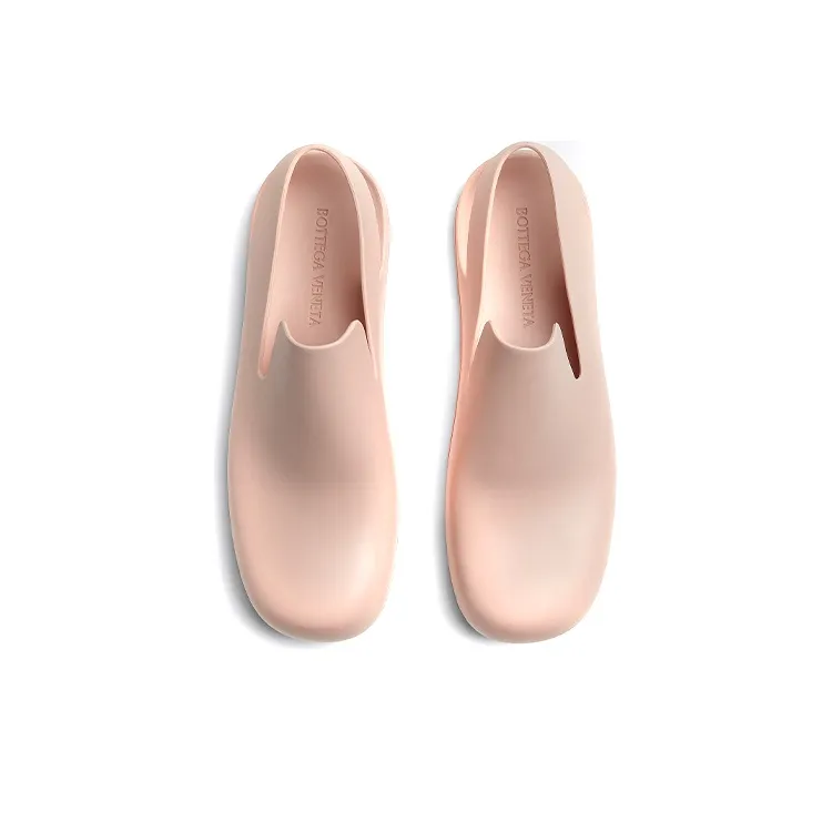Bottega Veneta Rubber Slingback Puddle Shoe Peach Pink-3