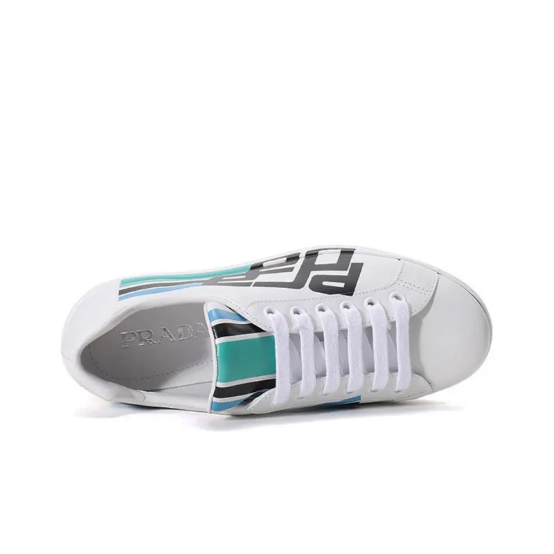 PRADA Stylish Skateboarding Shoes Men's White-4