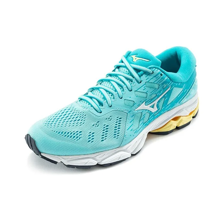 Mizuno Wave Ultima 12 Slip-Resistant Low-Top Running Shoes Unisex Blue Yellow-1