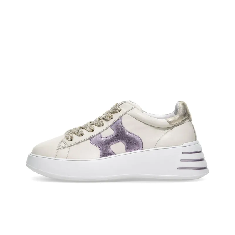 HOGAN Rebel Wear-Resistant Low-Top Sports Casual Shoes Women's Cream White-0
