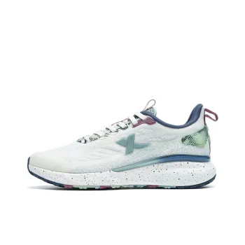 XTEP Q POWER BOUNCE Anti Slip Wear Resistant Low Top Running Shoes White Gray Green Multicolor