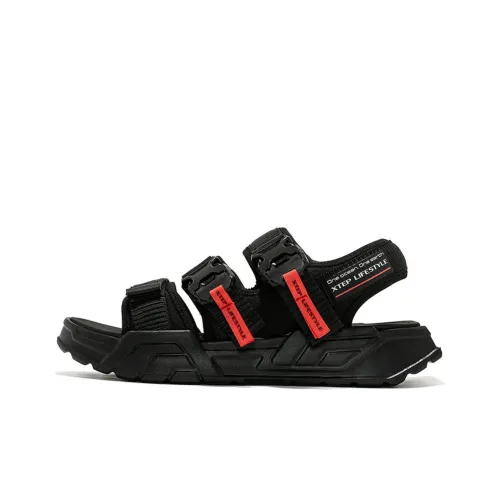 XTEP Beach Sandals Men Black/Red