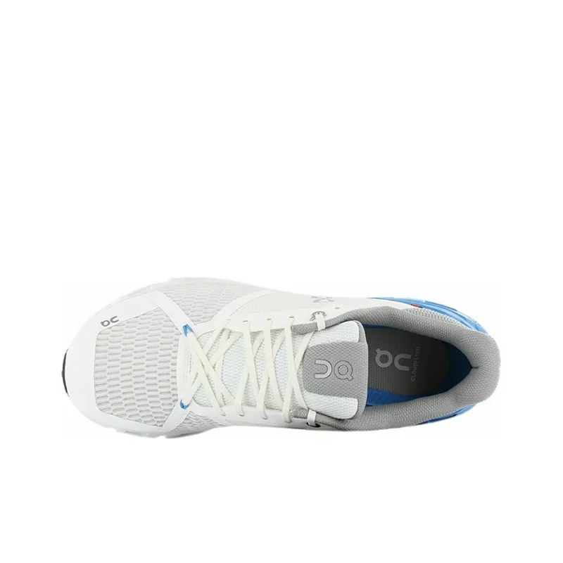 On Cloudflyer Cushioned Slip Resistant Support Low Top Running Shoes Men's White Blue-3
