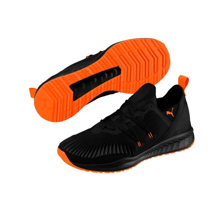 PUMA Ignite Ronin Ignlte Ronin Lightweight Wear-resistant And Non-slip Low-Top Running Shoes Men's Black Orange-2