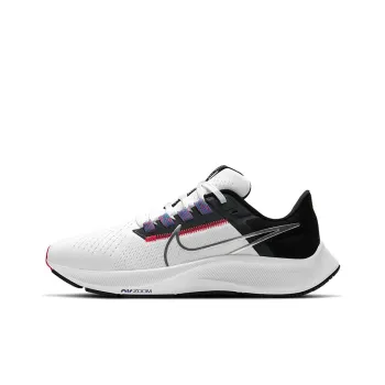 Nike Air Zoom Pegasus 38 White Black Flash Crimson Women's