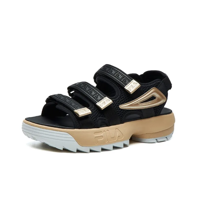 FILA FUSION Disruptor Sandals 'Black Gold' Women's-1