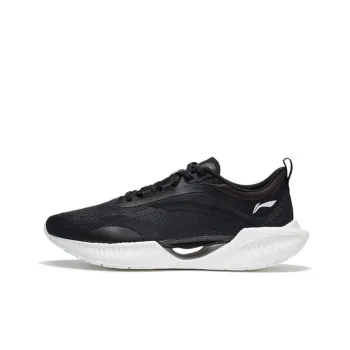 LiNing Super Light 19 Cushioning Anti Slip And Wear Resistant Reflective Low Top 䨻 Casual Running Shoes Men's Black