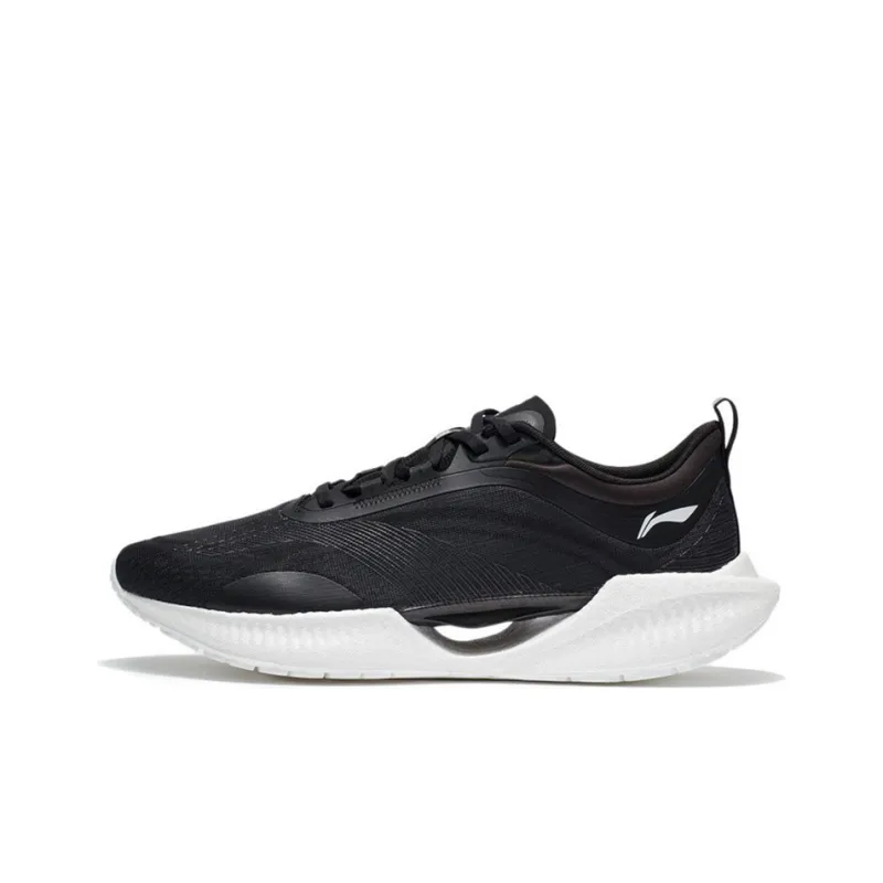 LiNing Super Light 19 Cushioning Anti Slip And Wear Resistant Reflective Low Top 䨻 Casual Running Shoes Men's Black-0