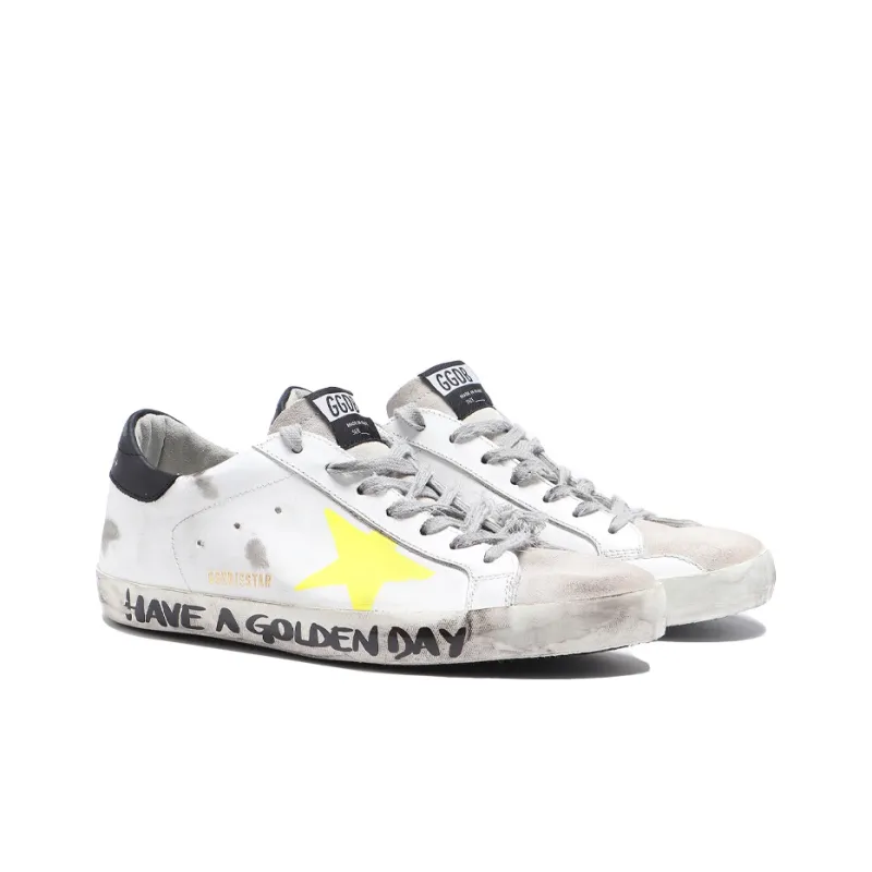 Golden Goose Super Star Low Top Skateboard Shoes Men's White-1
