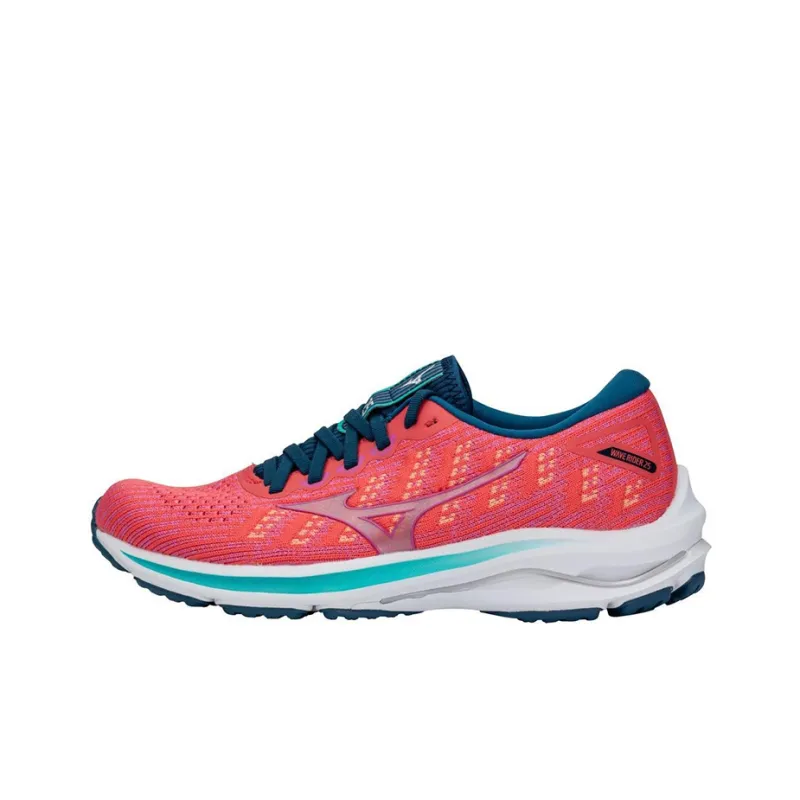 Mizuno Wave Rider 25 Waveknit 'Pink Blue White' Women's-0